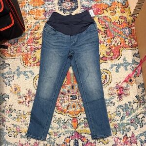 Old Navy Blue Maternity Wow Skinny Jeans with Full Panel